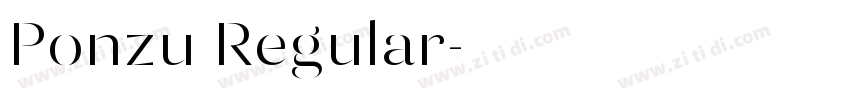 Ponzu Regular字体转换